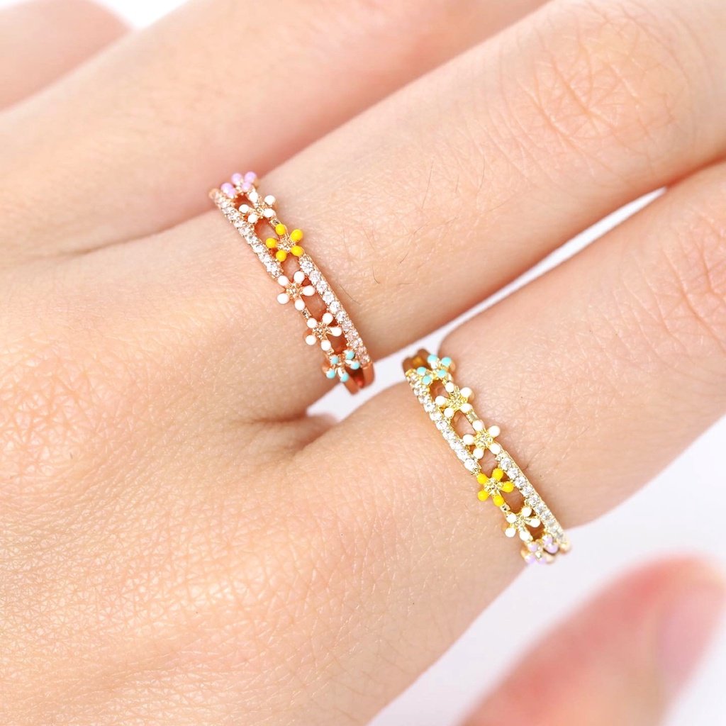 Panlandwoo - Cincin Rhodium Wanita Florence Adjustable - Gambar 5