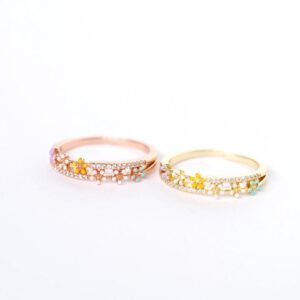 Panlandwoo - Cincin Rhodium Wanita Florence Adjustable - Gambar 6