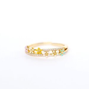 Panlandwoo - Cincin Rhodium Wanita Florence Adjustable - Gambar 3