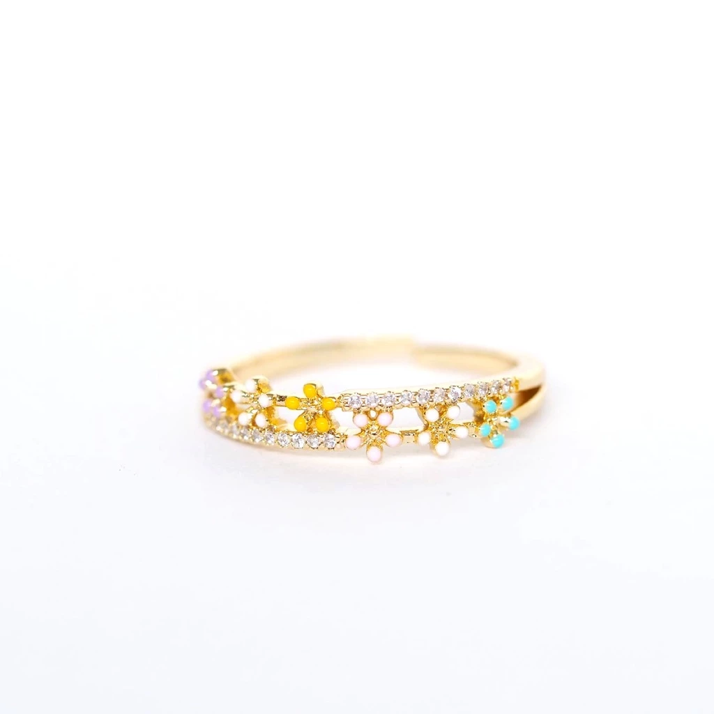 Panlandwoo - Cincin Rhodium Wanita Florence Adjustable - Gambar 4