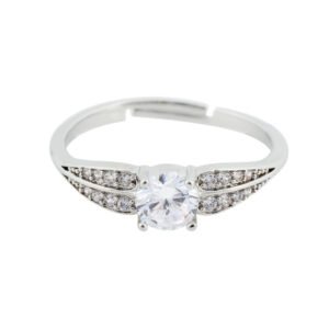 Panlandwoo - Cincin Rhodium Wanita Sabrina Adjustable - Gambar 4