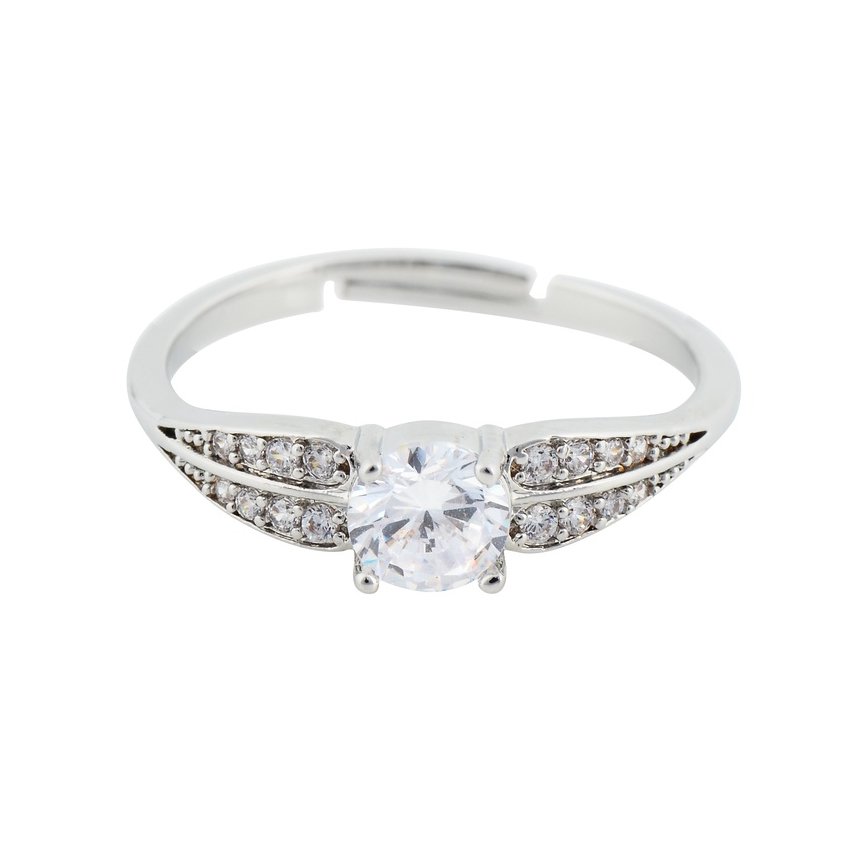 Panlandwoo - Cincin Rhodium Wanita Sabrina Adjustable - Gambar 4