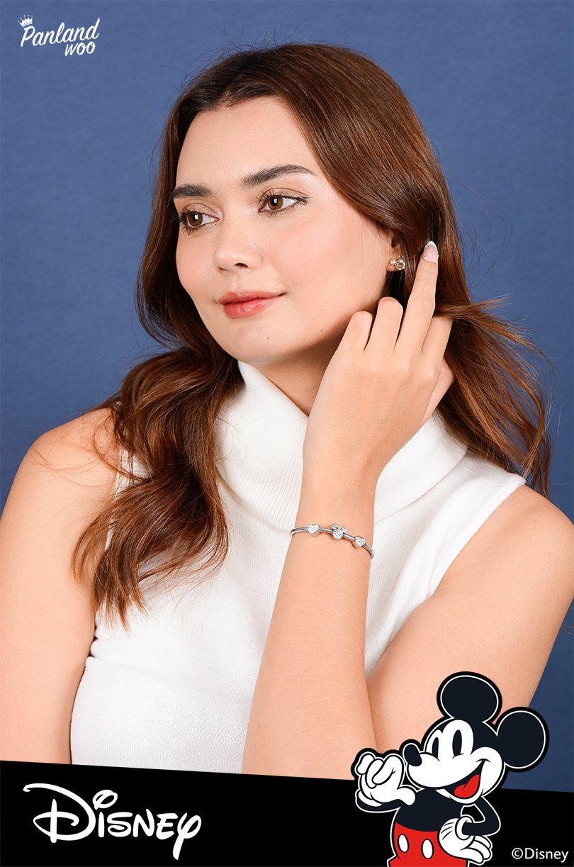 Panlandwoo - Mickey & Minnie Mouse Collection - Gelang Tangan Titanium Wanita Gretel Adjustable - Gambar 2