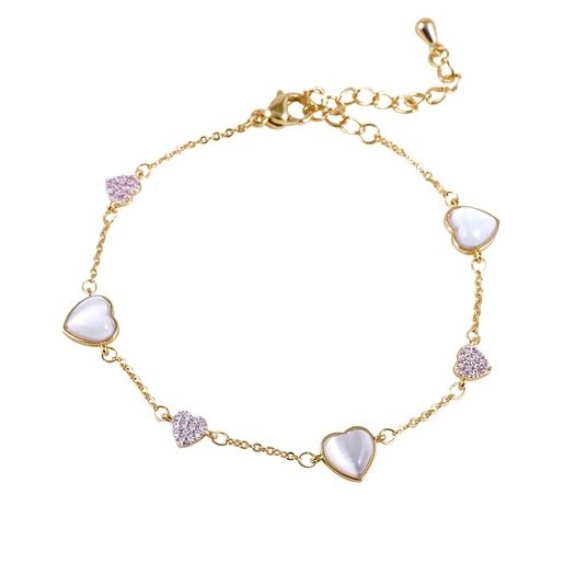 Panlandwoo - Gelang Tangan Rhodium Wanita Suka Adjustable - Gambar 6