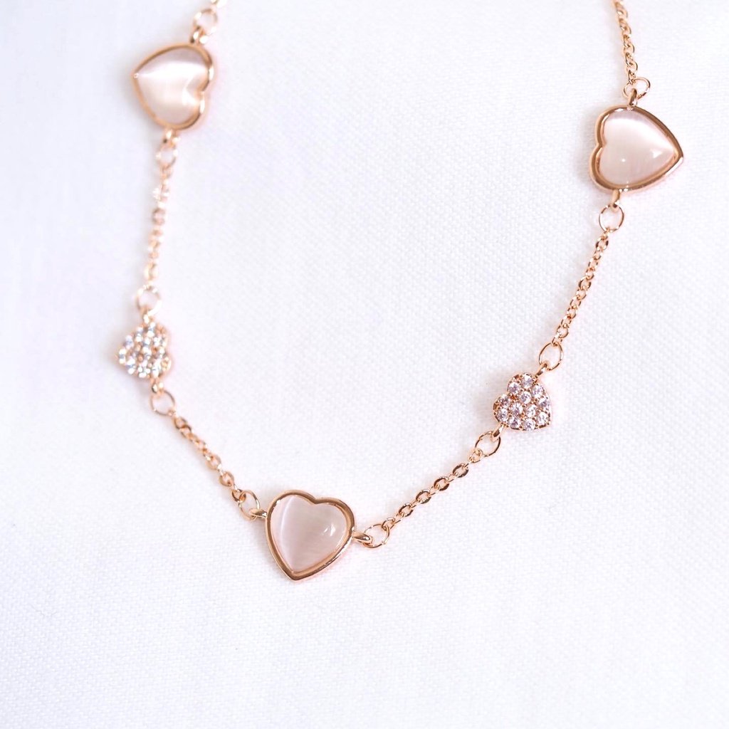 Panlandwoo - Gelang Tangan Rhodium Wanita Suka Adjustable - Gambar 3