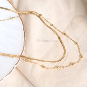 Alternative view of Panlandwoo - Kalung Choker Stainless Wanita Hattie Adjustable