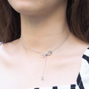 Alternative view of Panlandwoo - Kalung Choker Rhodium Wanita Lyla Adjustable