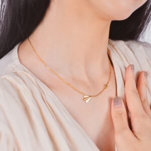 Alternative view of Panlandwoo - Kalung Titanium Wanita Rocket Star Adjustable