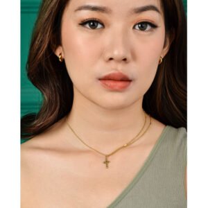 Alternative view of Panlandwoo - Kalung Titanium Wanita Golden Cross Adjustable