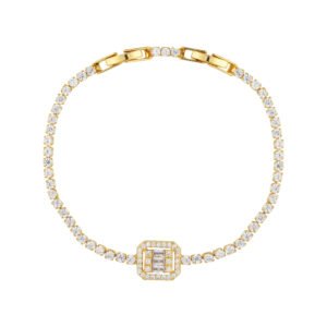 Panlandwoo - Gelang Tangan Rhodium Wanita Swarna Adjustable