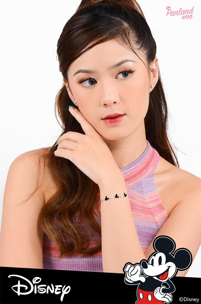 Panlandwoo - Mickey & Minnie Mouse Collection - Gelang Serut Titanium Wanita Ferio Adjustable - Gambar 2