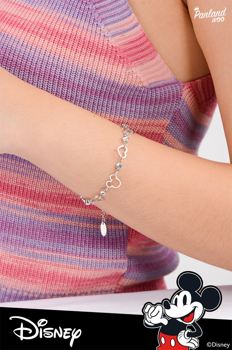 Panlandwoo - Mickey & Minnie Mouse Collection - Gelang Tangan Titanium Wanita Vandana Adjustable - Gambar 5