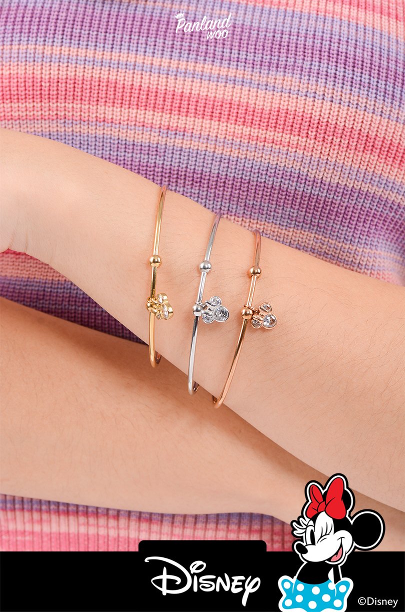 Panlandwoo - Mickey & Minnie Mouse Collection - Gelang Bangle Titanium Wanita Tiffy - Gambar 2