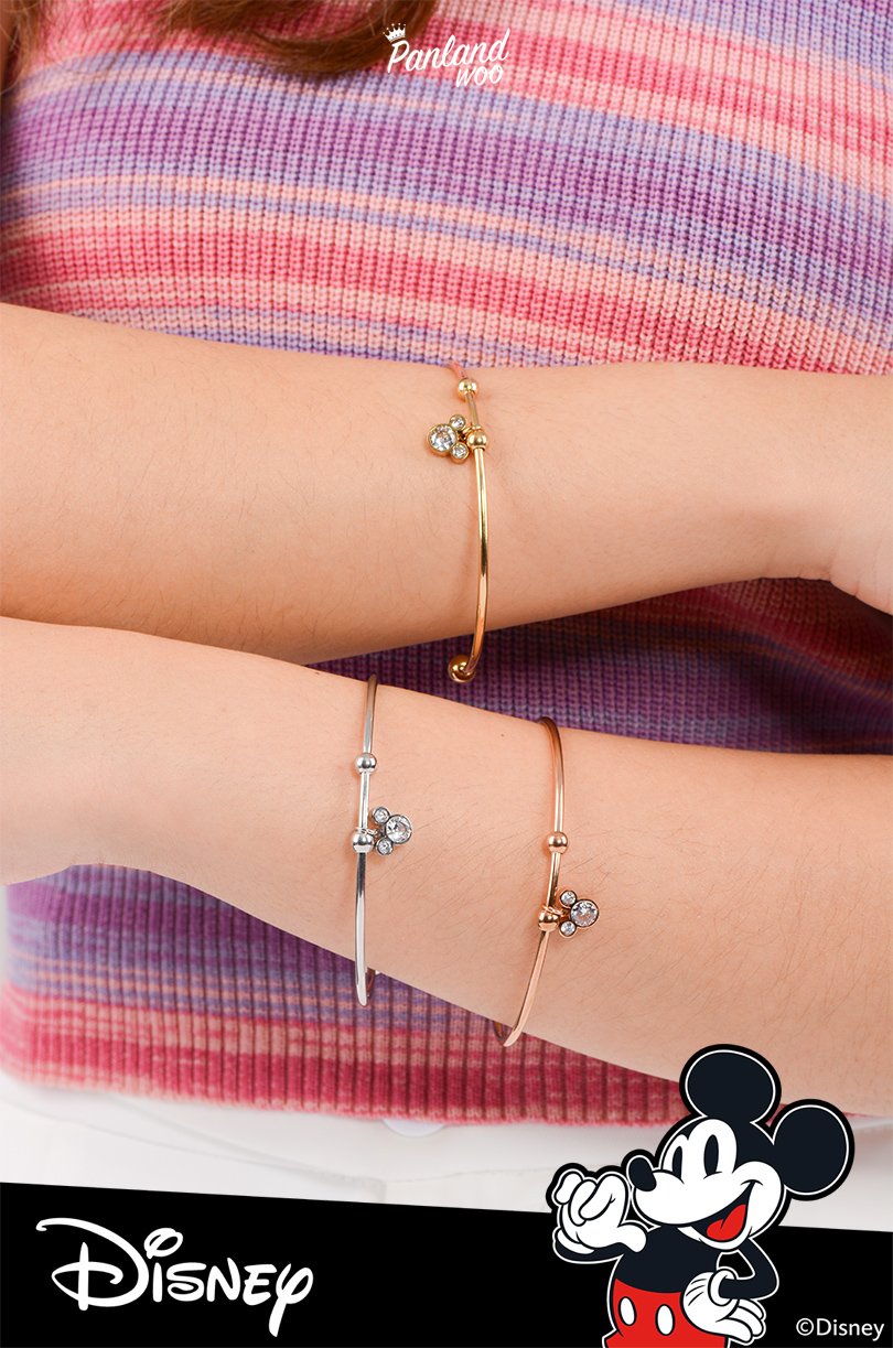 Panlandwoo - Mickey & Minnie Mouse Collection - Gelang Bangle Titanium Wanita Shanky - Gambar 2