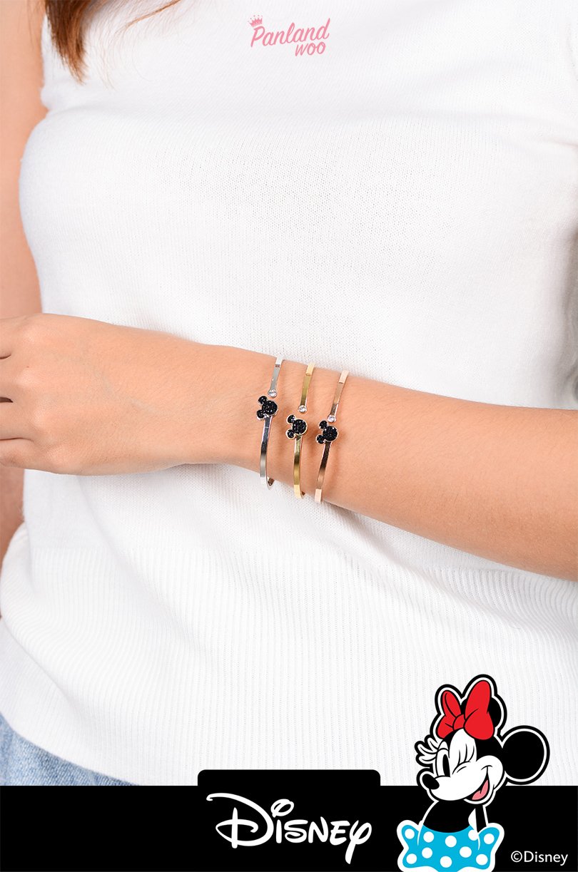 Panlandwoo - Mickey & Minnie Mouse Collection – Gelang Bangle Titanium Wanita Merritt - Gambar 5