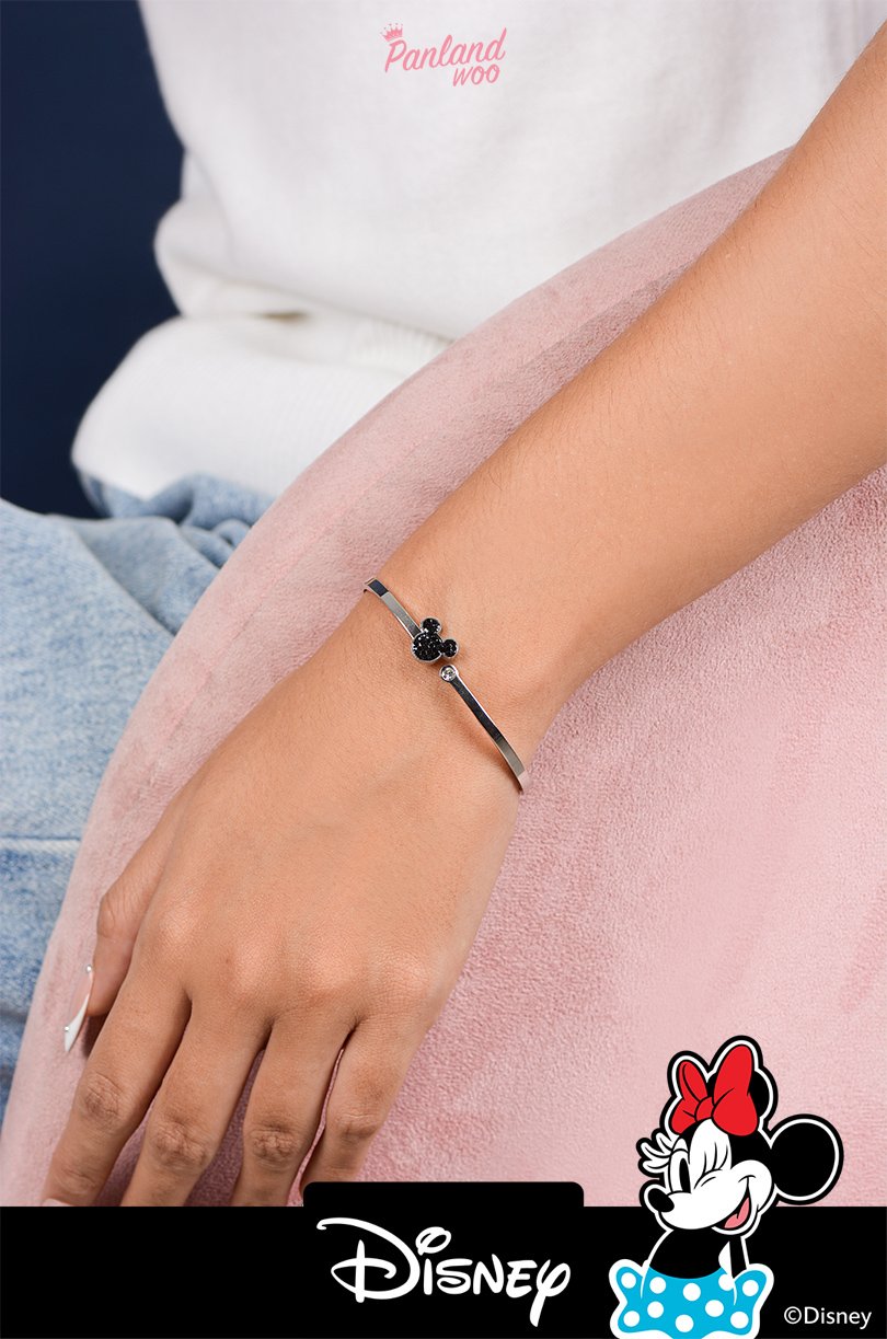 Panlandwoo - Mickey & Minnie Mouse Collection – Gelang Bangle Titanium Wanita Merritt - Gambar 7