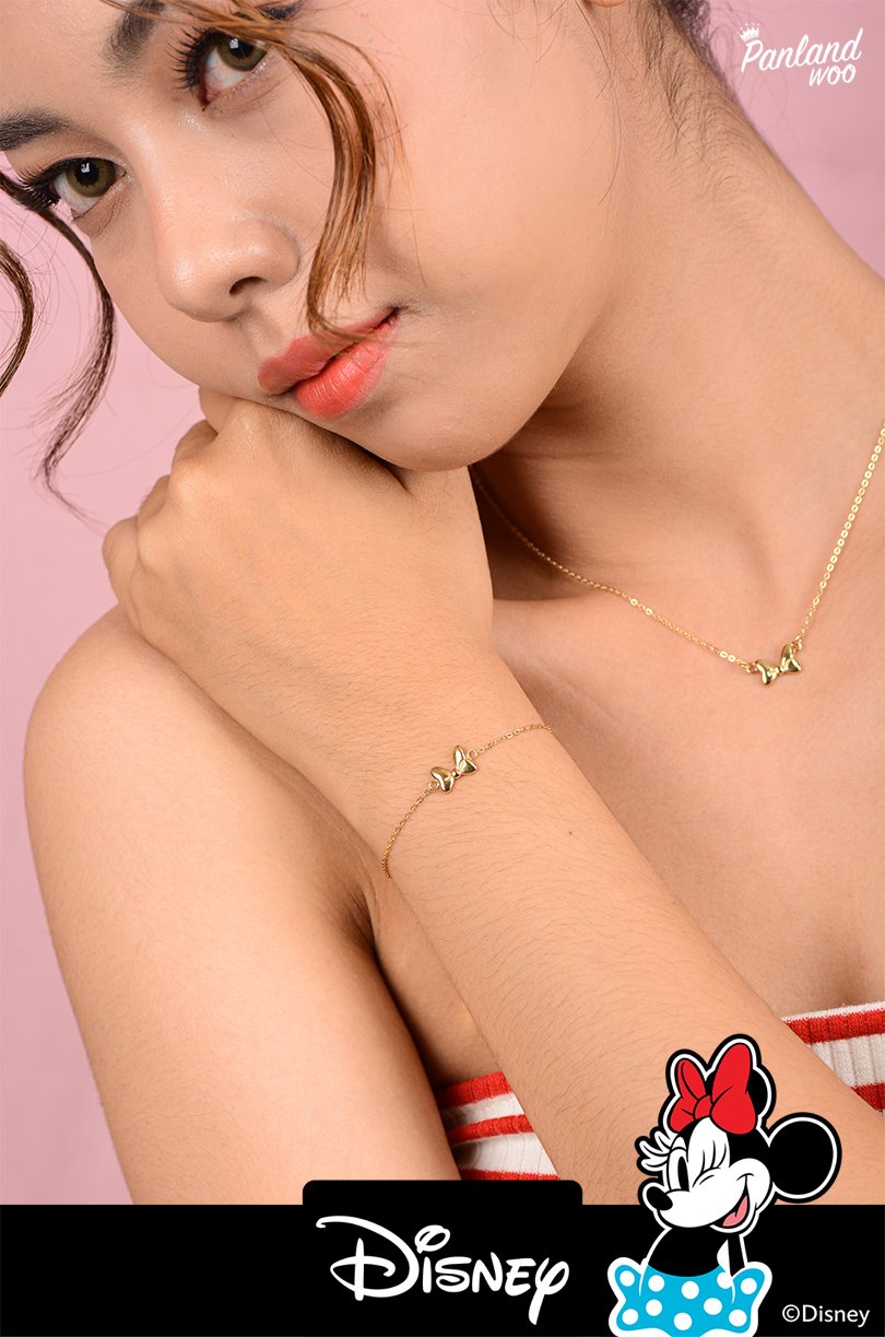 Panlandwoo - Mickey & Minnie Mouse Collection - Gelang Tangan Titanium Wanita Elida Adjustable - Gambar 3