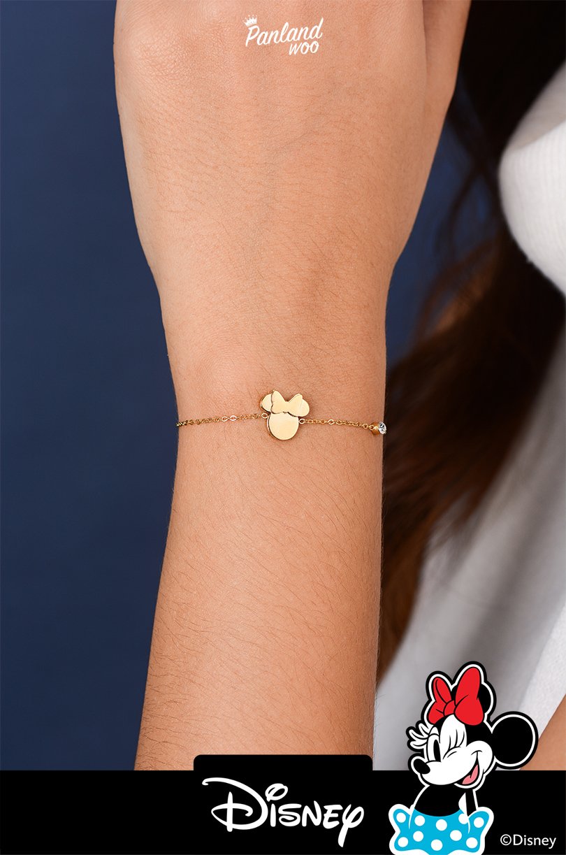 Panlandwoo - Mickey & Minnie Mouse Collection - Gelang Tangan Titanium Wanita Flayetta Adjustable - Gambar 5