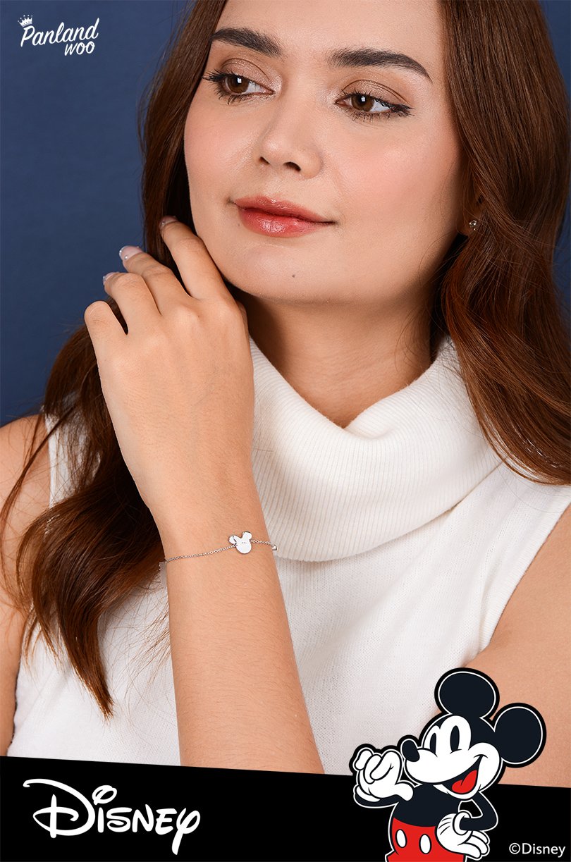 Panlandwoo - Mickey & Minnie Mouse Collection - Gelang Tangan Titanium Wanita Brucie Adjustable - Gambar 3