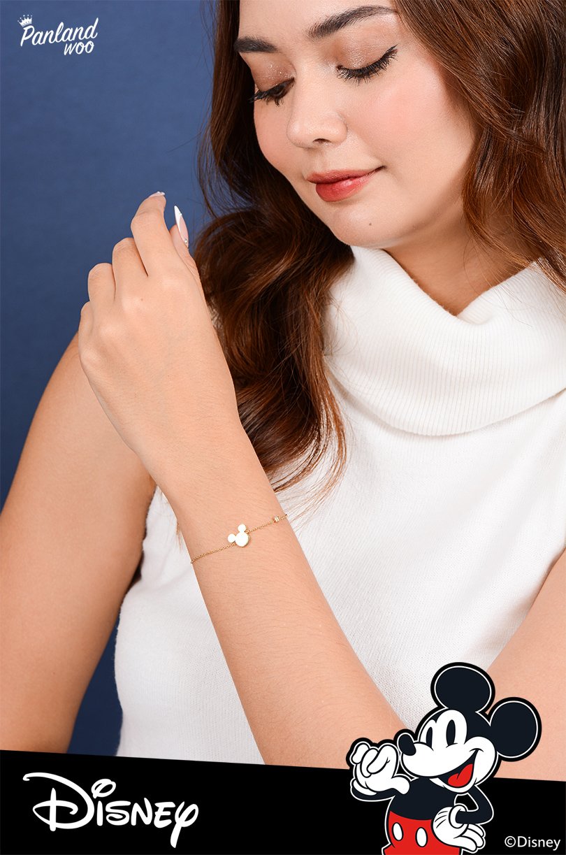 Panlandwoo - Mickey & Minnie Mouse Collection - Gelang Tangan Titanium Wanita Brucie Adjustable - Gambar 6