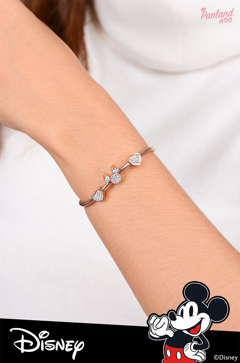 Panlandwoo - Mickey & Minnie Mouse Collection - Gelang Tangan Titanium Wanita Gretel Adjustable - Gambar 3