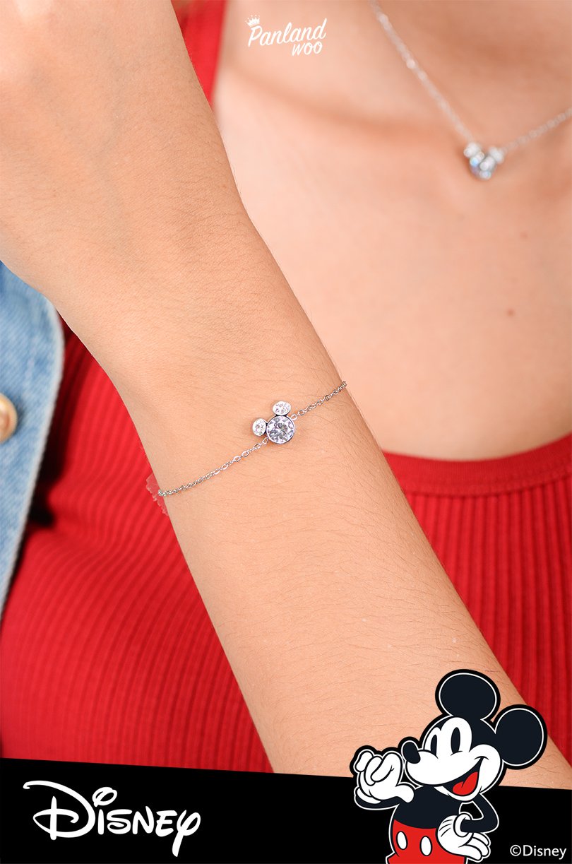 Panlandwoo - Mickey & Minnie Mouse Collection - Gelang Tangan Titanium Wanita Roland Adjustable - Gambar 6