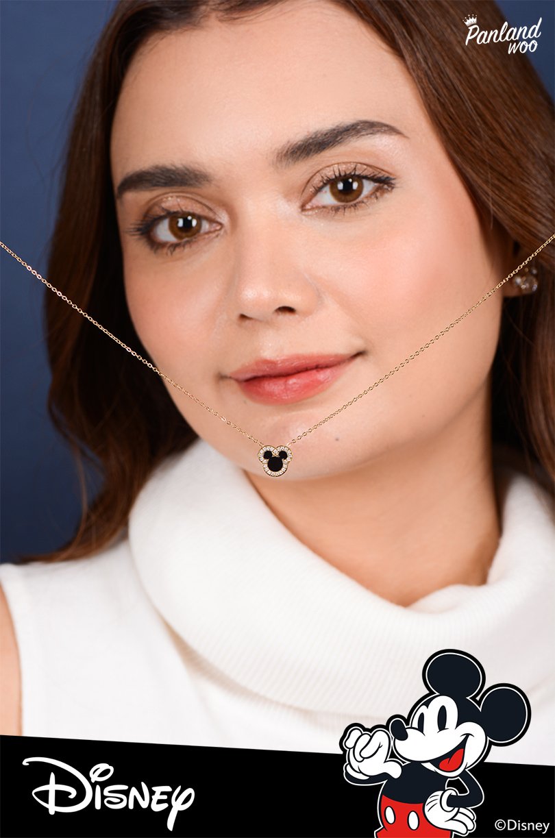 Panlandwoo - Mickey & Minnie Mouse Collection - Kalung Titanium Wanita All Night Sky Adjustable - Gambar 3