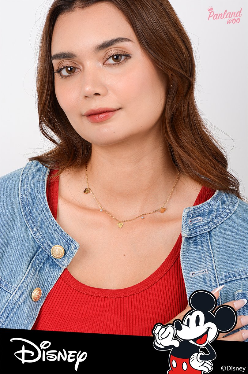 Panlandwoo - Mickey & Minnie Mouse Collection - Kalung Titanium Wanita Linetta Adjustable - Gambar 2
