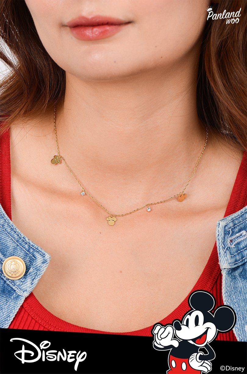 Panlandwoo - Mickey & Minnie Mouse Collection - Kalung Titanium Wanita Linetta Adjustable - Gambar 3