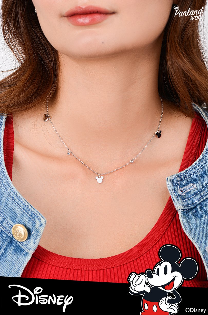 Panlandwoo - Mickey & Minnie Mouse Collection - Kalung Titanium Wanita Sen Adjustable - Gambar 5