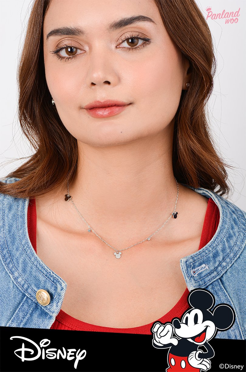 Panlandwoo - Mickey & Minnie Mouse Collection - Kalung Titanium Wanita Sen Adjustable - Gambar 2