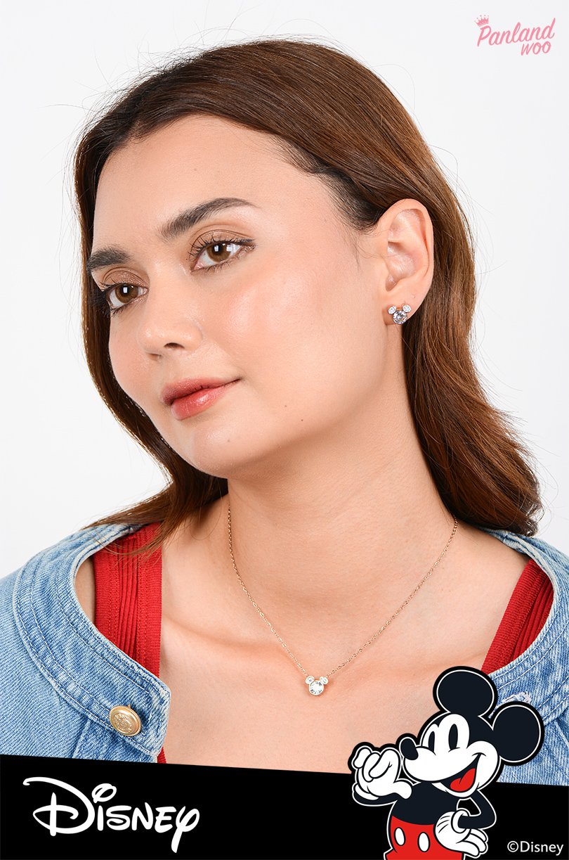 Panlandwoo - Mickey & Minnie Mouse Collection - Kalung Titanium Wanita Roland Adjustable - Gambar 3