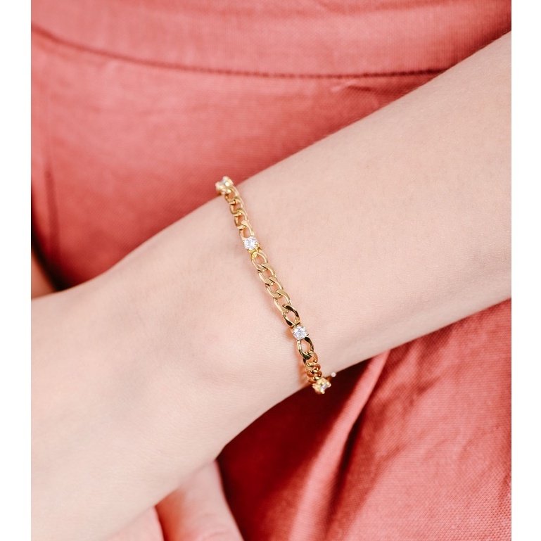 Panlandwoo - Gelang Tangan Stainless Wanita Lexie Adjustable - Gambar 3