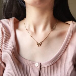 Alternative view of Panlandwoo - Kalung Stainless Wanita Bow Adjustable