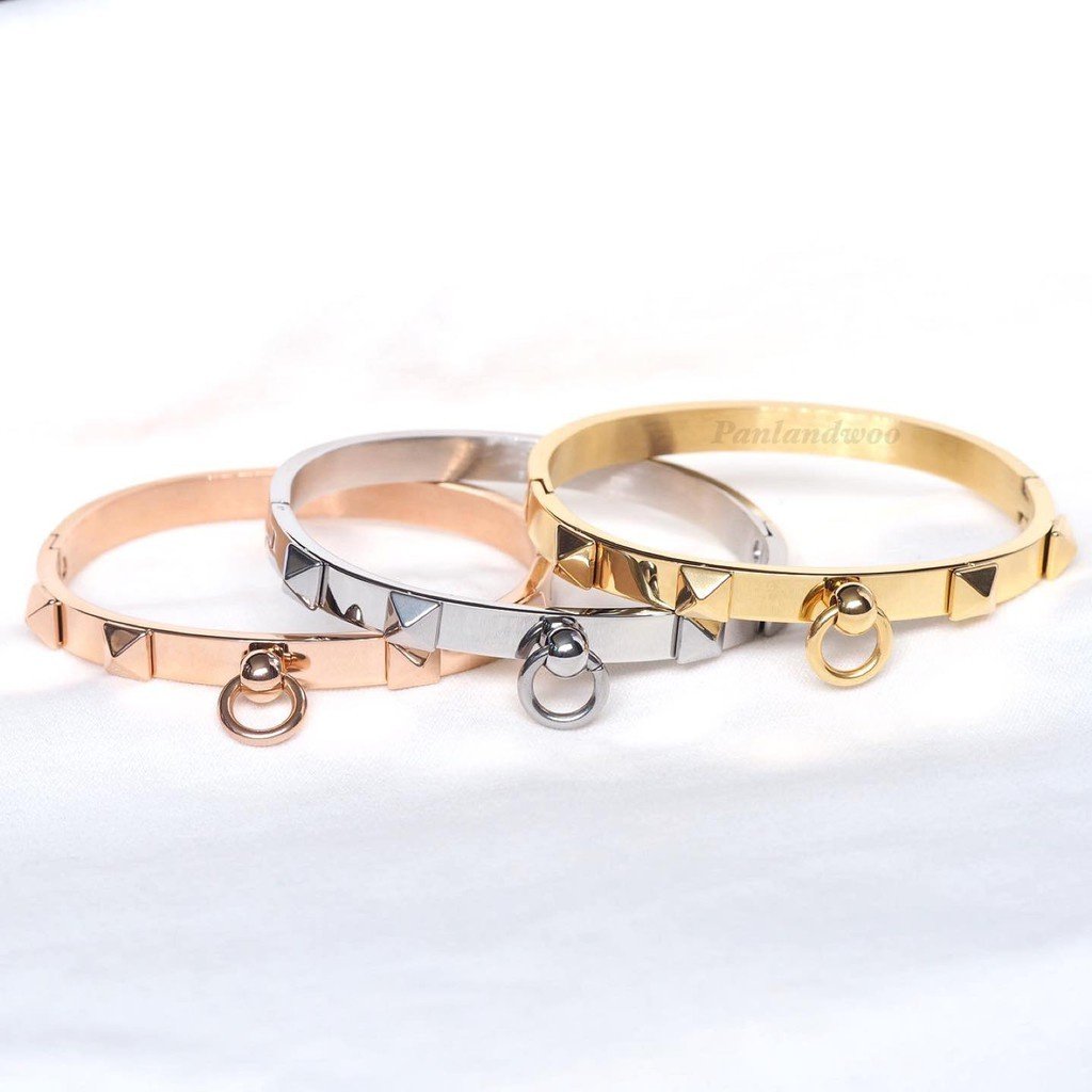 Panlandwoo - Gelang Bangle Titanium Wanita Lock Me - Gambar 2