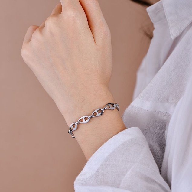 Panlandwoo - Gelang Tangan Stainless Wanita Rox Adjustable - Gambar 3