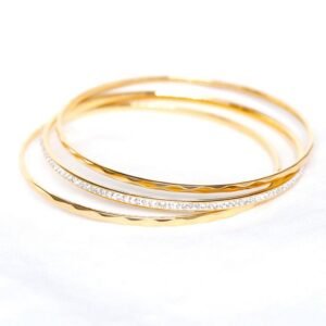 Panlandwoo - Gelang Bangle Set Titanium Wanita Paisley