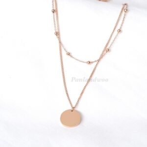 Panlandwoo - Kalung Choker Stainless Wanita Cony Adjustable