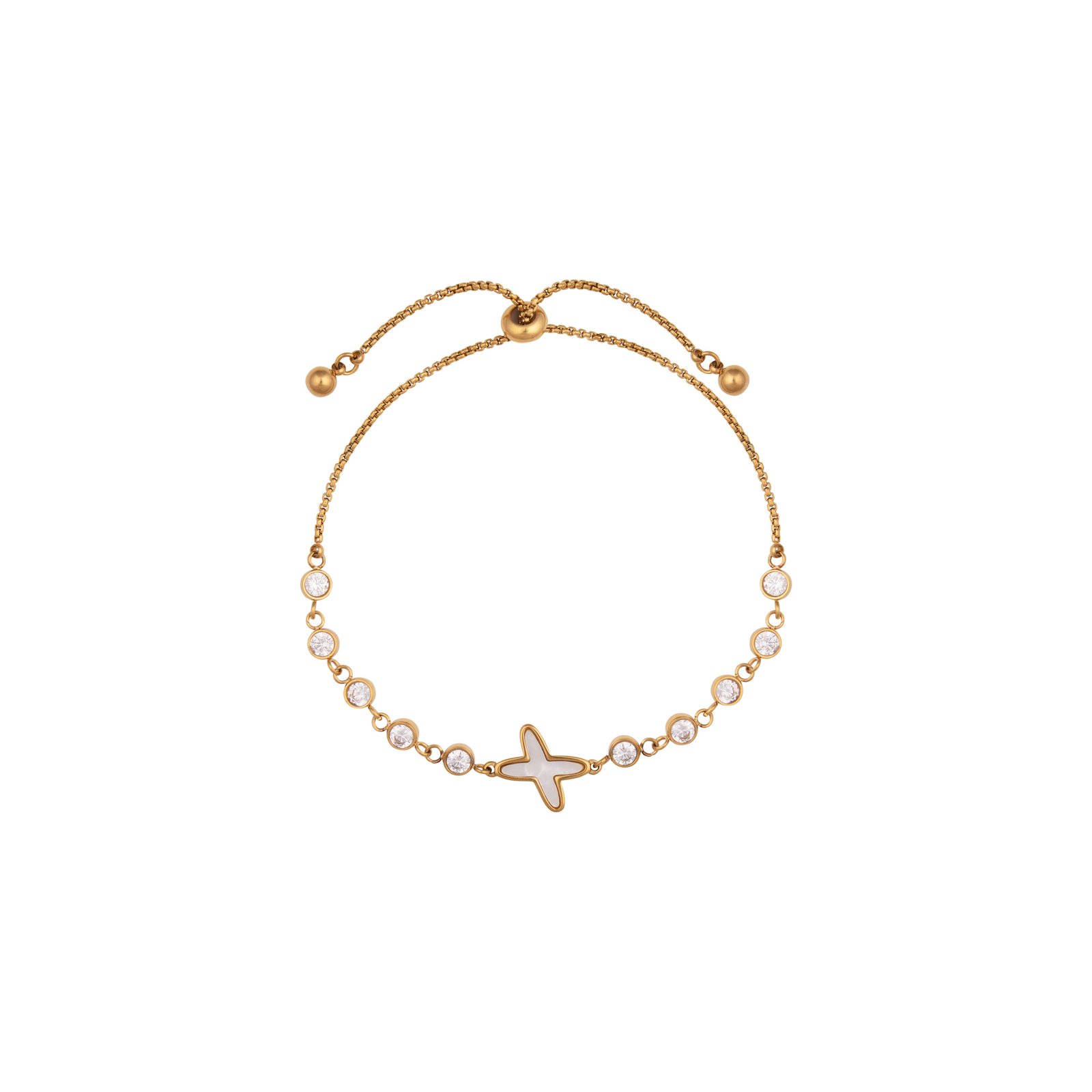 Panlandwoo - Gelang Serut Titanium Wanita Cinzia Adjustable