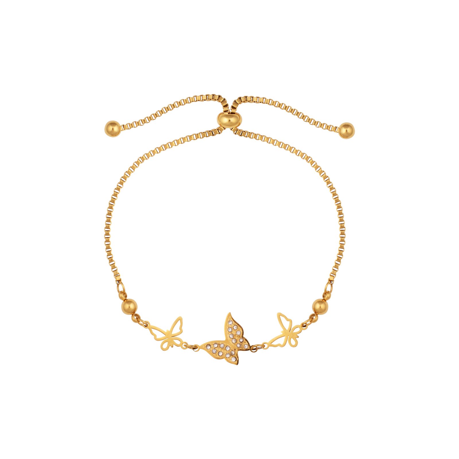 Panlandwoo - Gelang Serut Titanium Wanita Parmida Adjustable