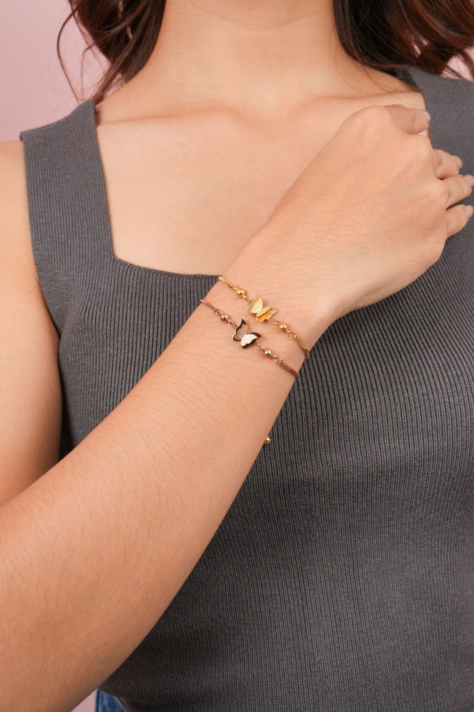 Panlandwoo - Gelang Serut Titanium Wanita Annabella Adjustable - Gambar 6