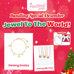 Panlandwoo - Bundling Spesial Desember - Gelang Ensley + Kalung Mini Star + Free Kotak Houda & Cincin Emely