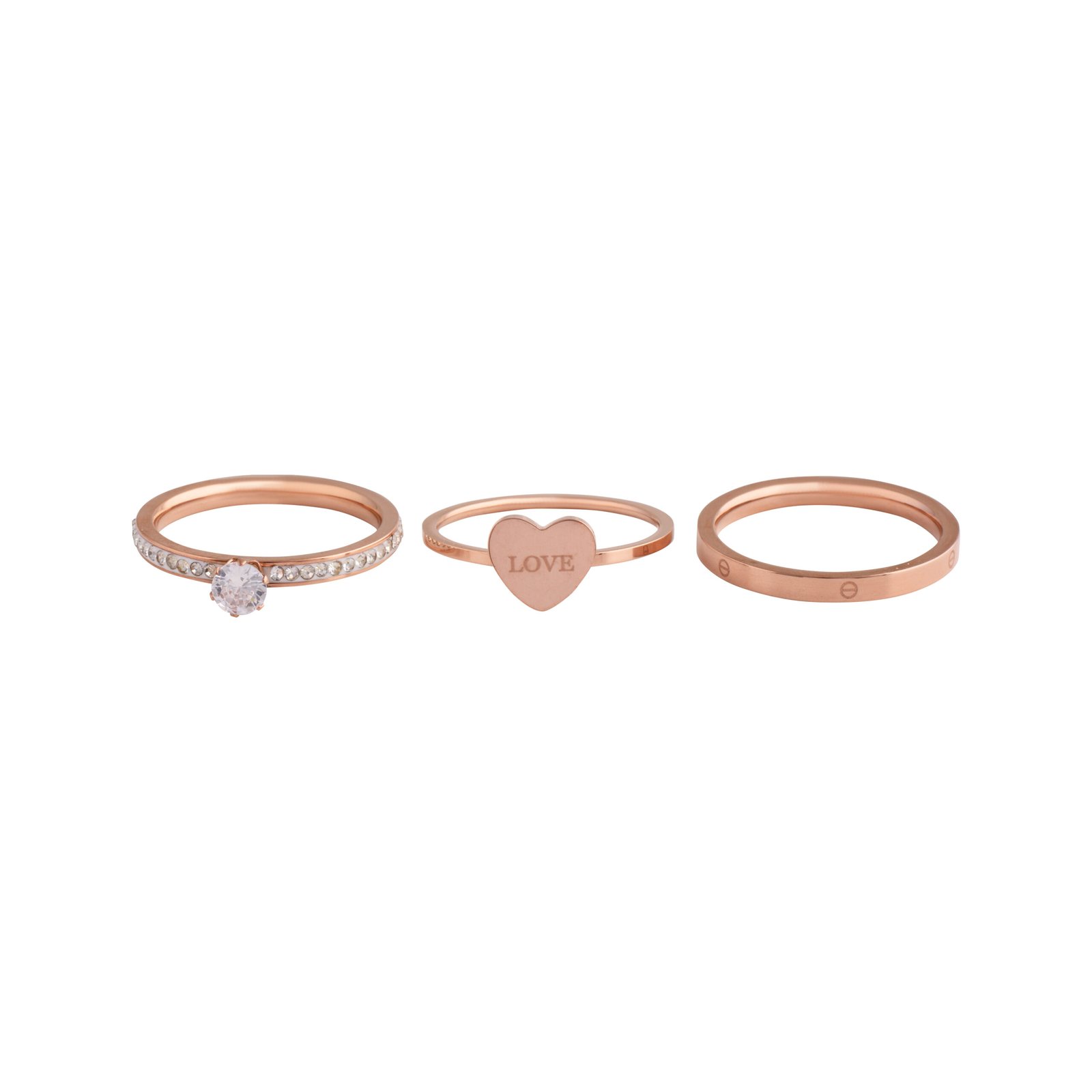 Panlandwoo - Cincin Set Titanium Wanita Haddie - Gambar 3