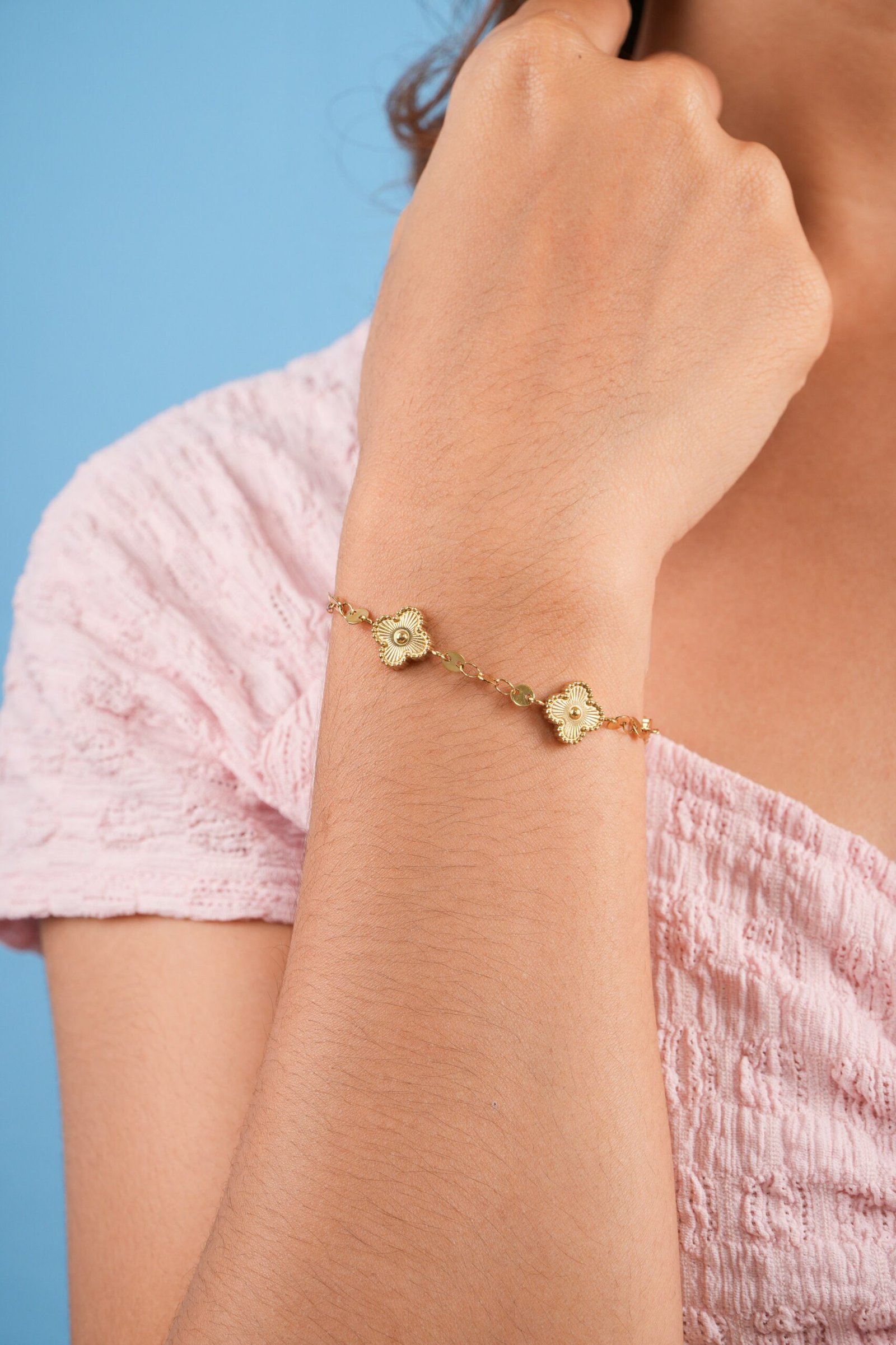 Panlandwoo - Gelang Tangan Titanium Wanita Jojo Adjustable - Gambar 2