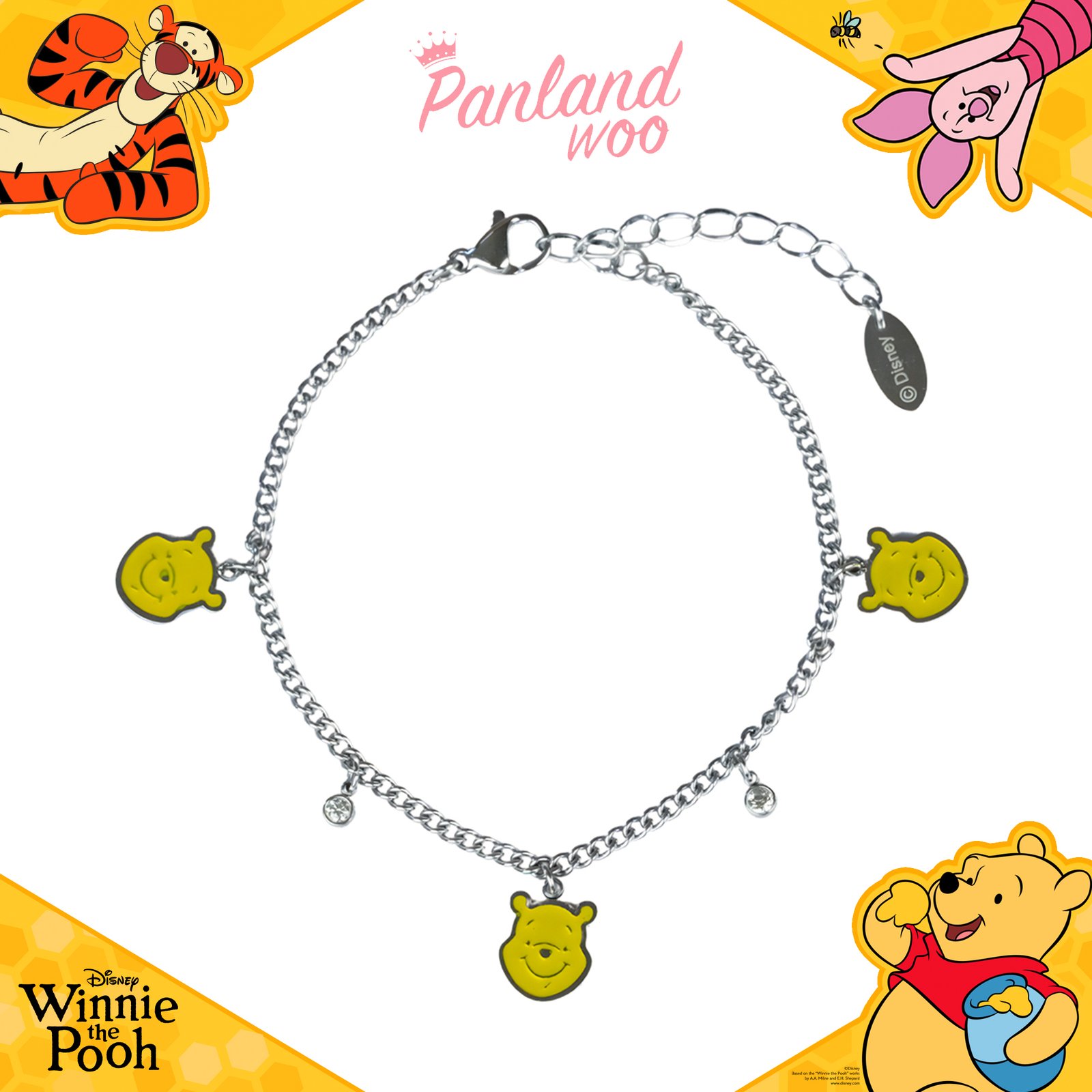 Panlandwoo - Winnie The Pooh Collection - Gelang Tangan Titanium Wanita Nazia Adjustable - Gambar 3