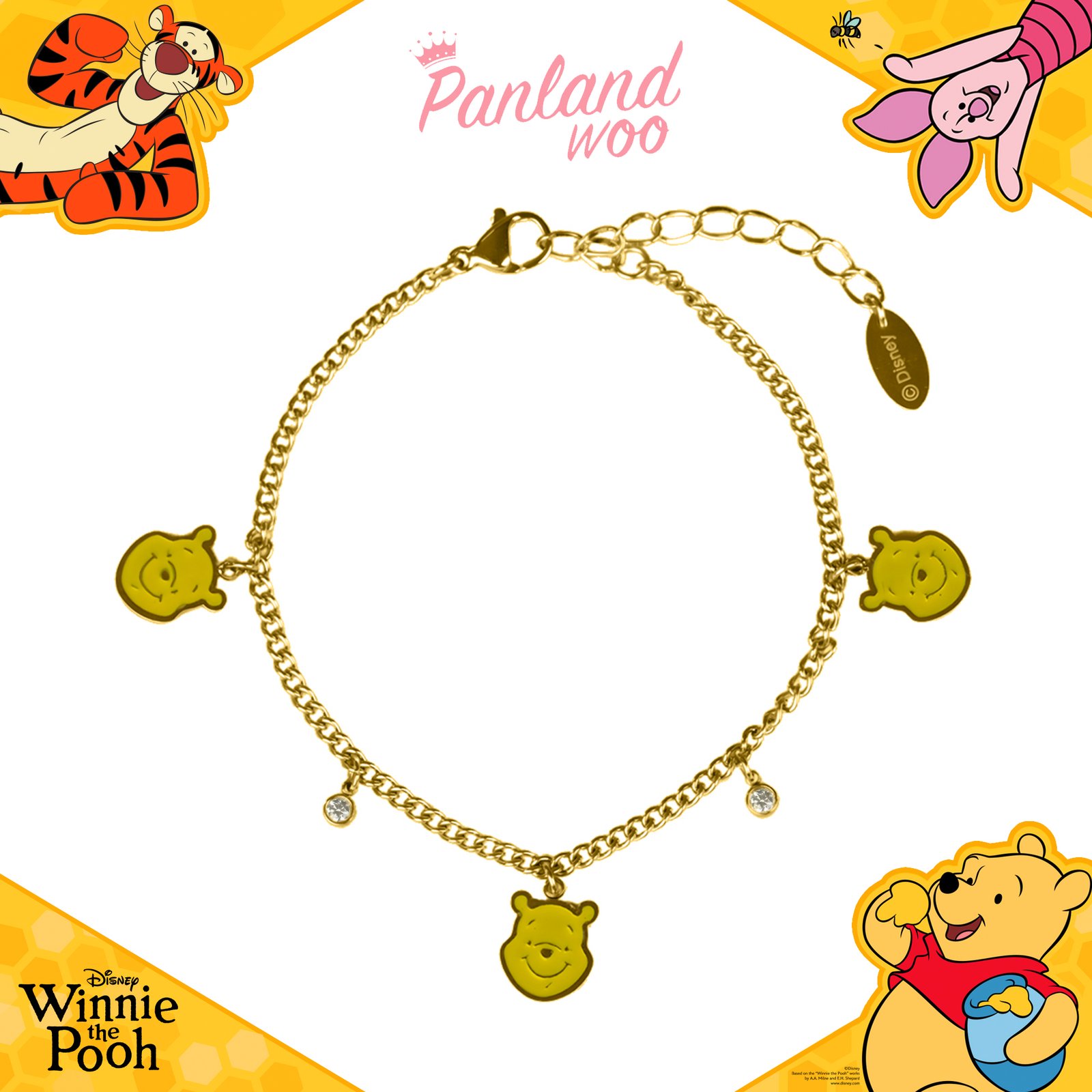 Panlandwoo - Winnie The Pooh Collection - Gelang Tangan Titanium Wanita Nazia Adjustable