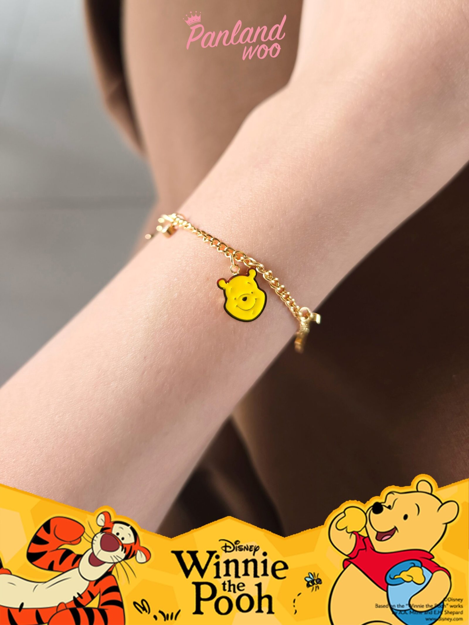 Panlandwoo - Winnie The Pooh Collection - Gelang Tangan Titanium Wanita Nazia Adjustable - Gambar 2