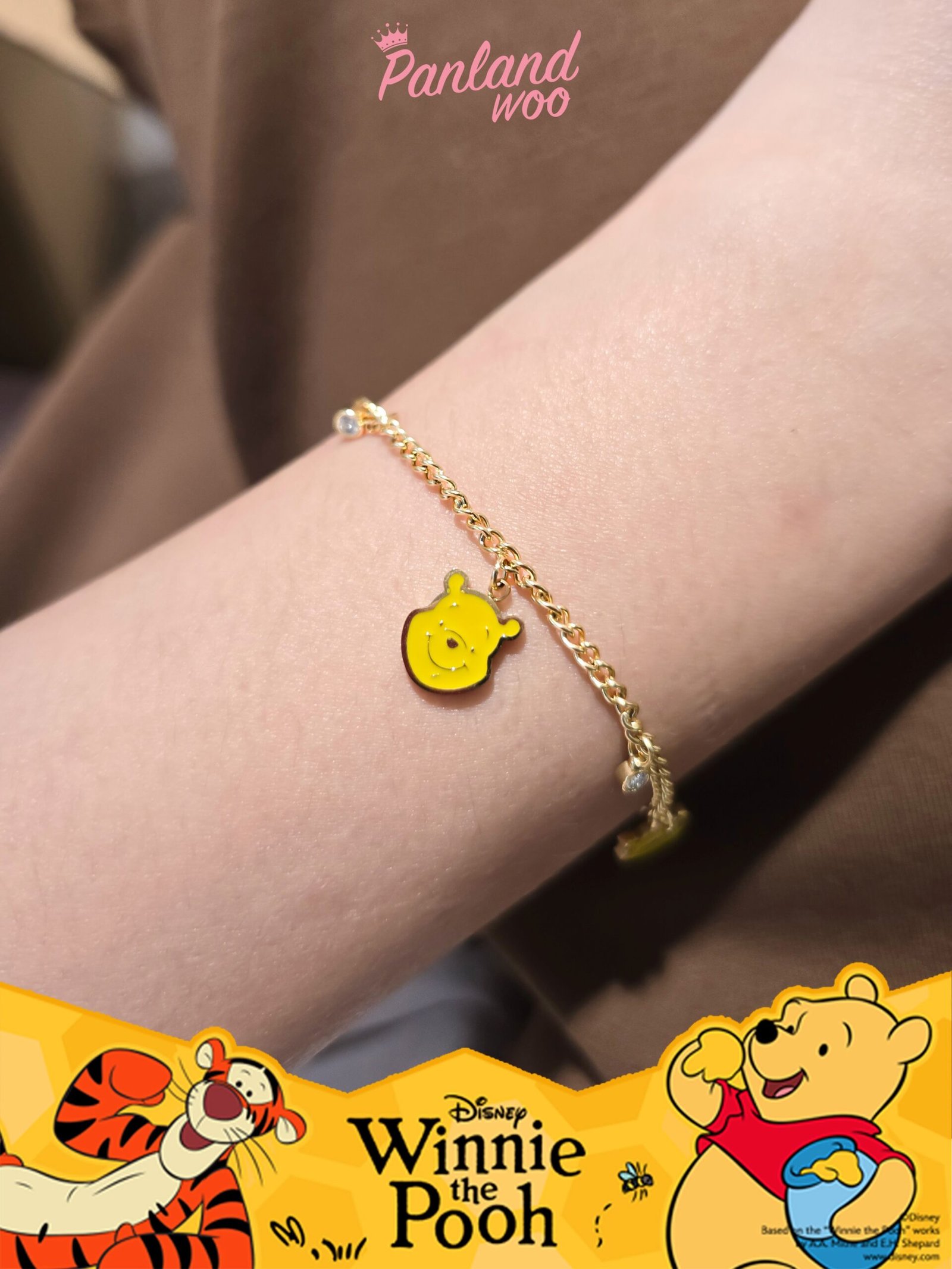 Panlandwoo - Winnie The Pooh Collection - Gelang Tangan Titanium Wanita Nazia Adjustable - Gambar 4