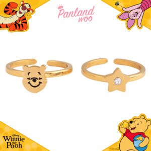 Panlandwoo - Winnie The Pooh Collection - Cincin Set Titanium Wanita Aero Adjustable