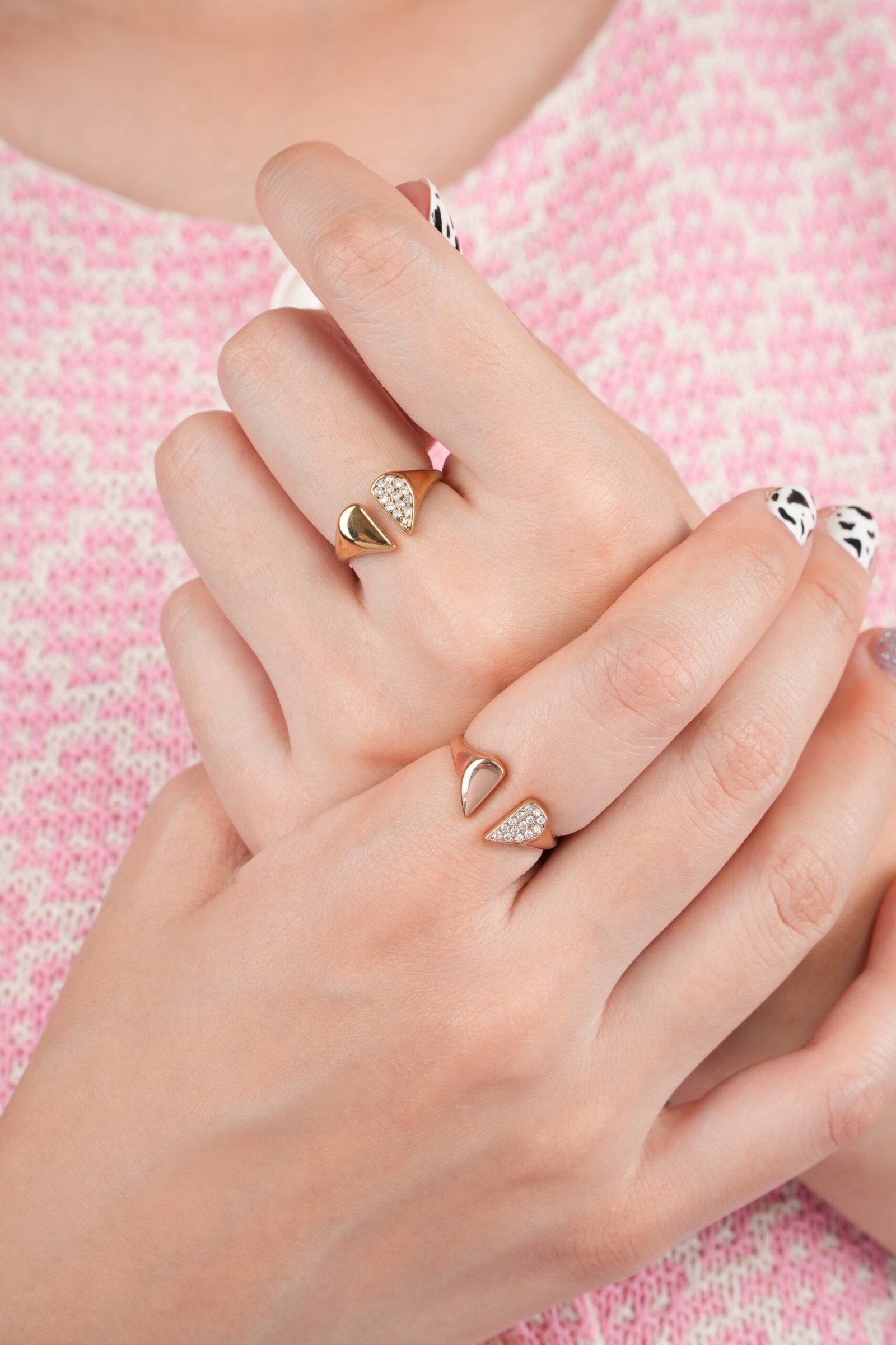 Panlandwoo - Cincin Titanium Wanita Bluesy Adjustable - Gambar 4